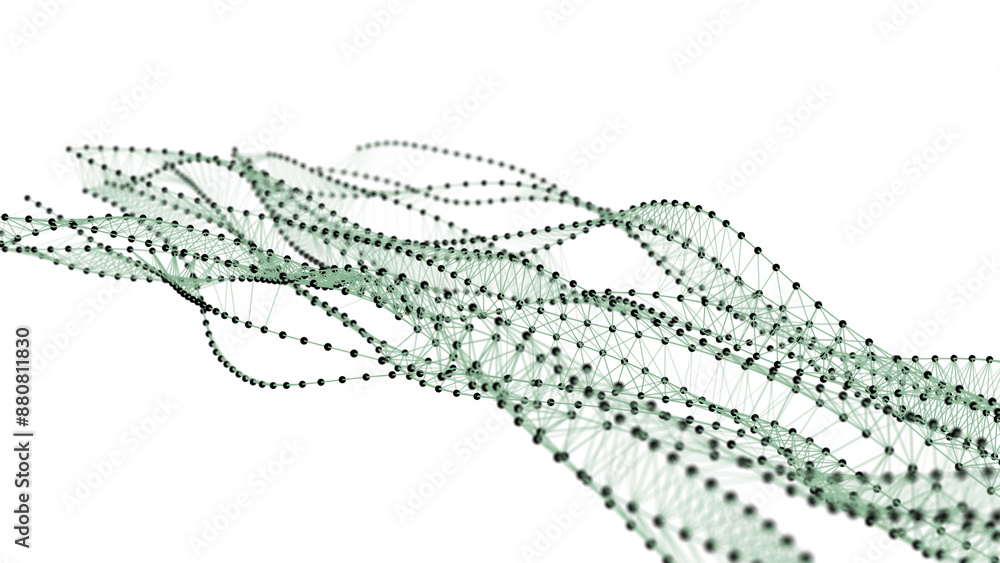 Poster modern design of network connection structure. abstract background with interlacing dots and lines. 