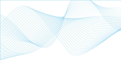 White wave curve lines banner background design. Abstract soft wave lines dynamic flowing blue light isolated background. Vector Illustration of the blue pattern of lines. stripes on white.