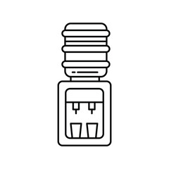 water dispenser line icon with white background vector stock illustration