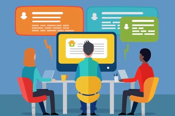 Modern Flat Design of Online Forum for Diverse Discussions and Information Sharing