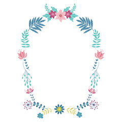 Vector Illustration of Floral Frame.