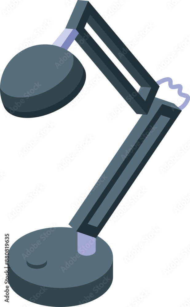 Poster modern desk lamp casting light on a workspace, perfect for enhancing productivity and focus