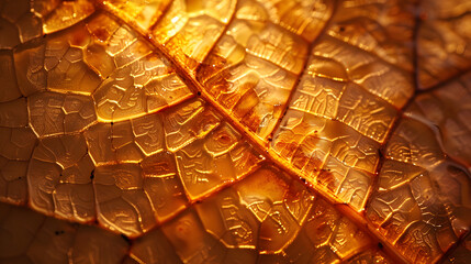 Obraz premium A close up of a leaf with a yellowish brown color