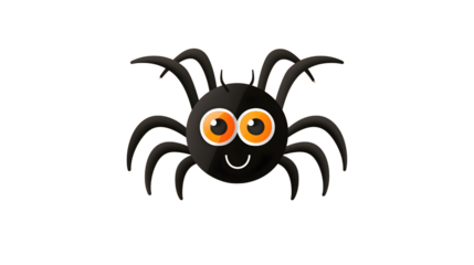 Transparent Spider Isolated for Halloween: Spooky and Eerie Design Element