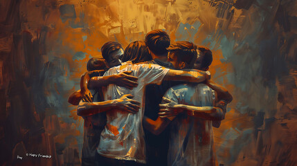 Friends creating a memorable moment  on friendship day