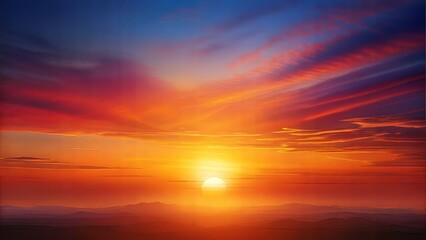 The sun is setting and the sky is filled with clouds