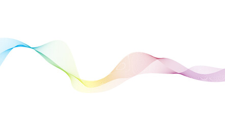 Wave lines design. Colorful flowing wave lines dynamic isolated on white background. Design element fo technology, digital, communication, science, music concept vector background illustration