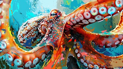 Octopus Abstract Art