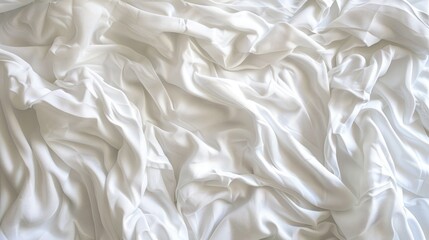 Obraz premium Details of a white canvas with wrinkles and waves against a background for copy space