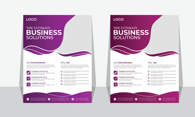 An aesthetic vector template Business Flyer design.