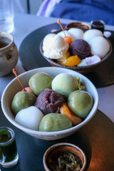 大きな白玉あんみつ 抹茶
