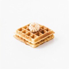 Waffles isolated on white background