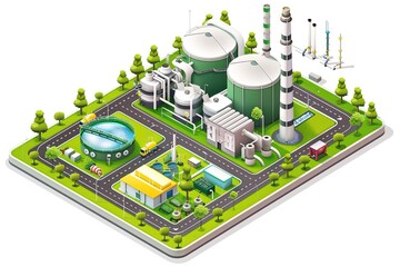 Bio gas Plant factory storage ecology factory