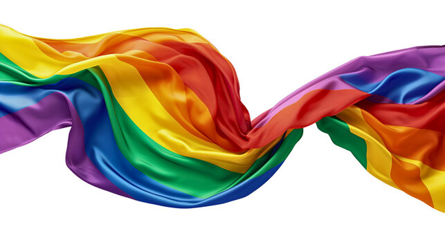 LGBTQ flag transparent, symbol of love and peace, freedom and tolerance.