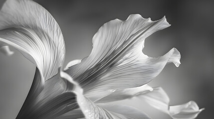 A white flower with a stem is the main focus of the image