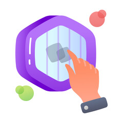An icon of vr portal in flat style 