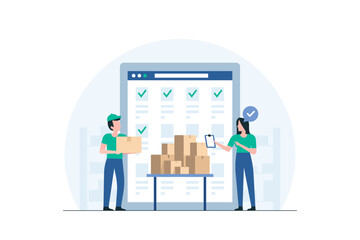 Efficient Warehouse Team Using Technology for Inventory Management.