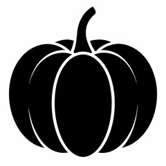 Pumpkin vector illustration, pumpkin vector art, pumpkin silhouette, pumpkin with leaves vector icon