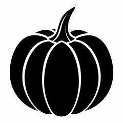 Pumpkin vector illustration, pumpkin vector art, pumpkin silhouette, pumpkin with leaves vector icon