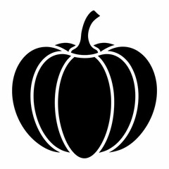 Pumpkin vector illustration, pumpkin vector art, pumpkin silhouette, pumpkin with leaves vector icon