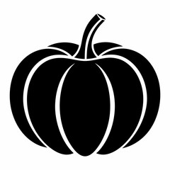 Pumpkin vector illustration, pumpkin vector art, pumpkin silhouette, pumpkin with leaves vector icon