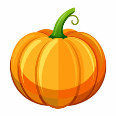 Pumpkin vector illustration, pumpkin vector art, pumpkin silhouette, pumpkin with leaves vector icon