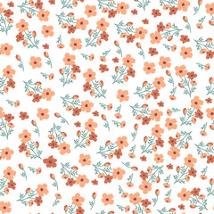 seamless flowers pattern. Delicate petals and vibrant blossoms create an artistic and vintage botanical illustration. Perfect for wallpaper, fabric, wrapping paper and more.