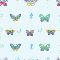 Seamless Floral Pattern. Vector Illustration.