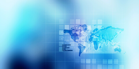 2d illustration world map abstract background