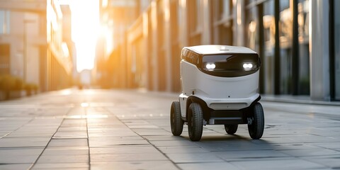 Robot delivery revolutionizes logistics with efficient lastmile delivery and autonomous mobility. Concept Robotics, Delivery, Logistics, Last-Mile Delivery, Autonomous Mobility