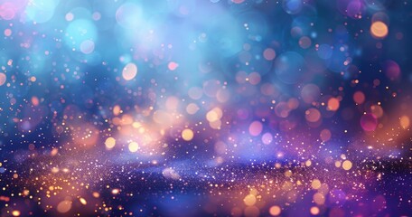 Abstract Blurred Background with Colorful Bokeh Lights for Festive and Celebratory Themes