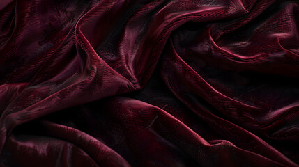 Obraz premium A close up of a red fabric with a shiny, wet appearance