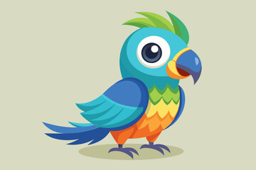 cute parrot vector illustration 