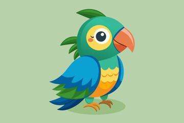 cute parrot vector illustration 