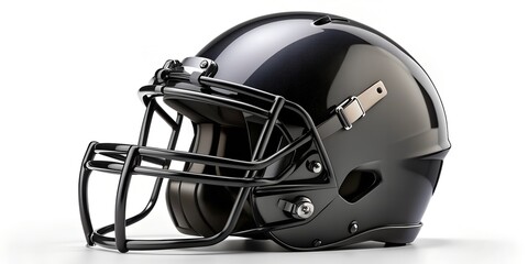 Fototapeta premium Blank black american football helmet mockup different views AI-Generated Content