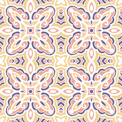 Seamless pattern with arabesques in retro style. Vector illustration.