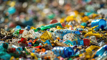 Fototapeta premium Close-Up on Waste Management Optimization Using Advanced Data Analysis