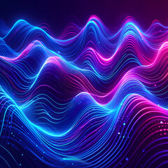 neon waves background