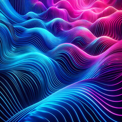 neon waves background