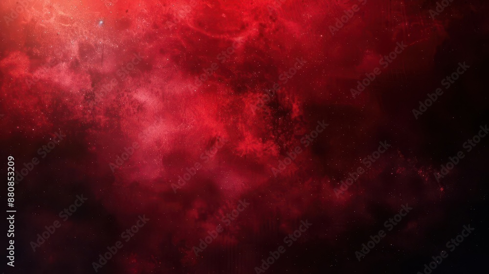 Poster abstract dark red and black gradient background with grainy texture and bright light digital art