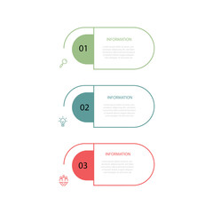 Business template infographic vector with 3 step or option 