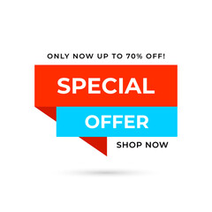 Bright colorful special offer banner