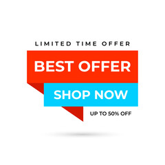 Bright colorful best offer banner