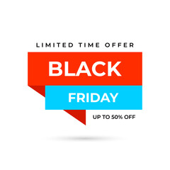 Bright colorful black friday banner