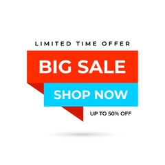 Bright colorful big sale banner