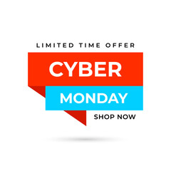 Bright colorful cyber monday banner