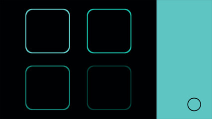 Presentation background turquoise and black color. Stylish solution for designers, creating layouts, presentations, commercial proposals, banners, mockups, brand books