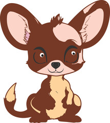 Vector pop art illustration featuring a kangaroo