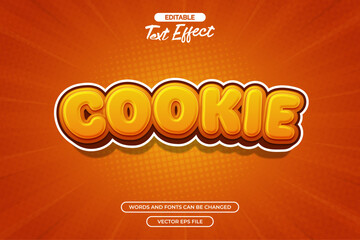 Cookie editable text effect