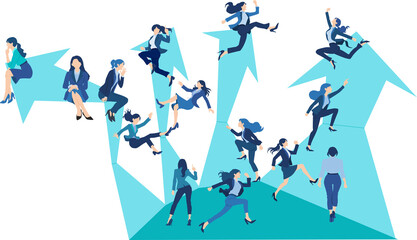 ビジネスにおけるロードマップのイラスト